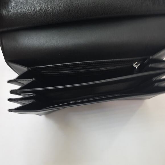 Calvin Klein Palm Black Double Compartment Crossbody Messenger Bag NWOT - Picture 6 of 11